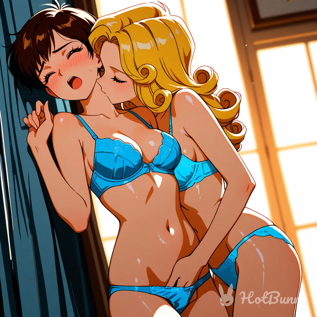 Lesbian Blonde Lingerie Ai Hentai