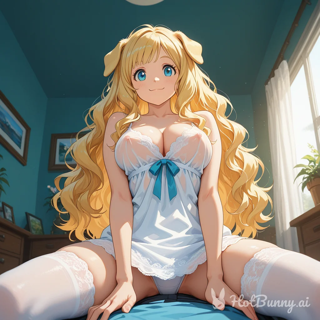 Dog Girl Lingerie Blonde Ai Hentai