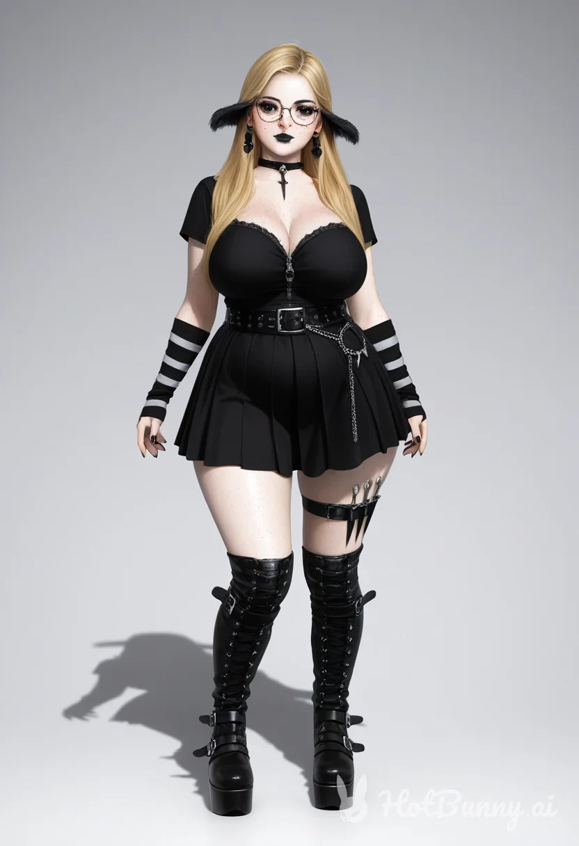 Chubby Blonde Goth Ai Hentai