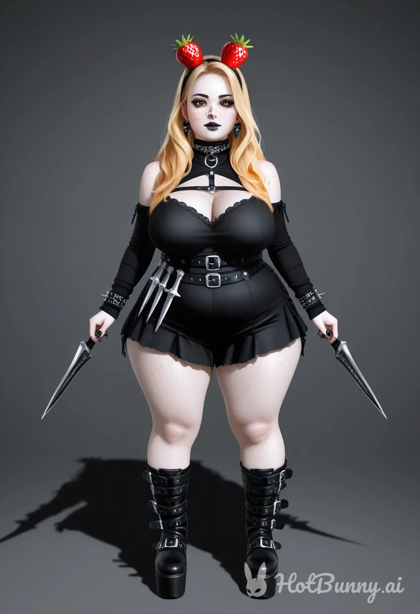 Chubby Blonde Goth Ai Hentai