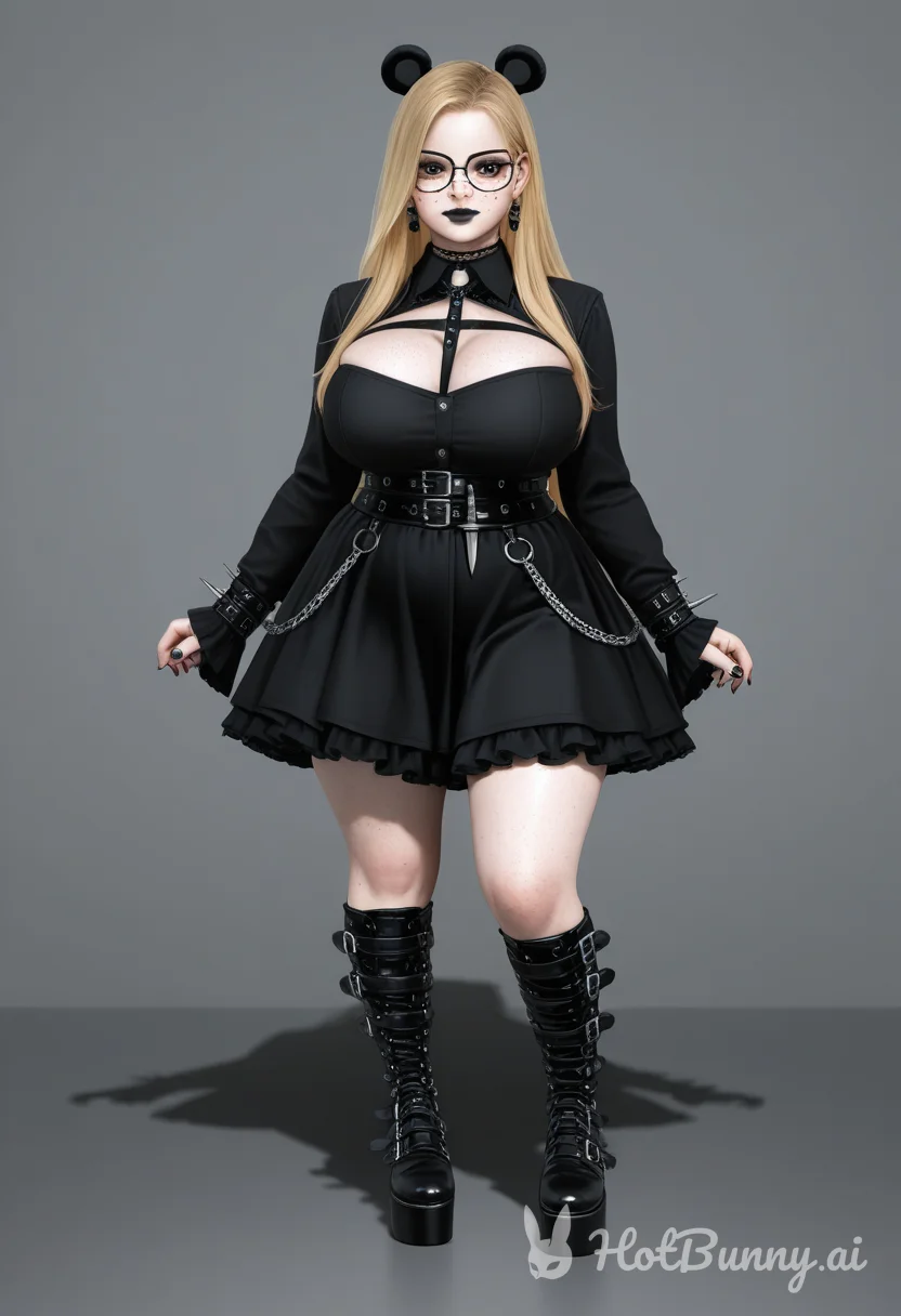 Chubby Blonde Goth Ai Hentai
