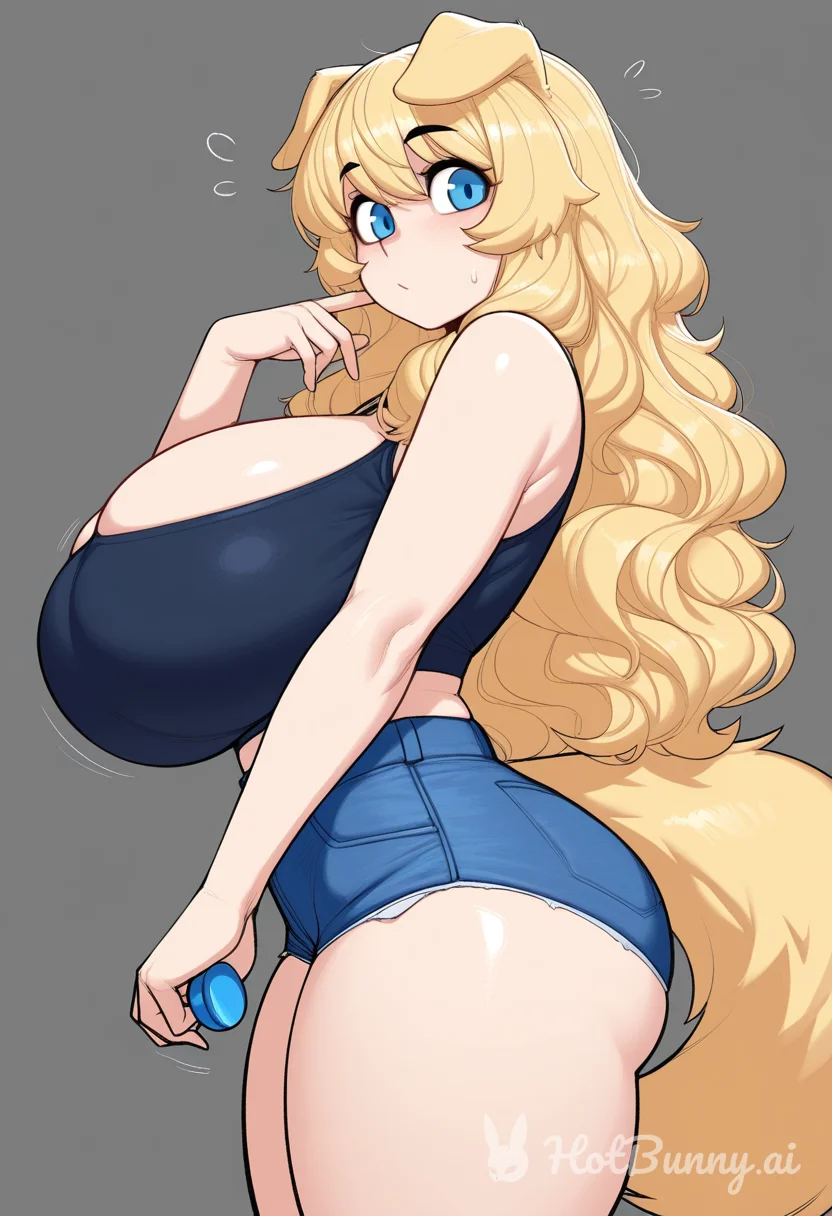 Dog Girl Huge Tits Blonde Ai Hentai