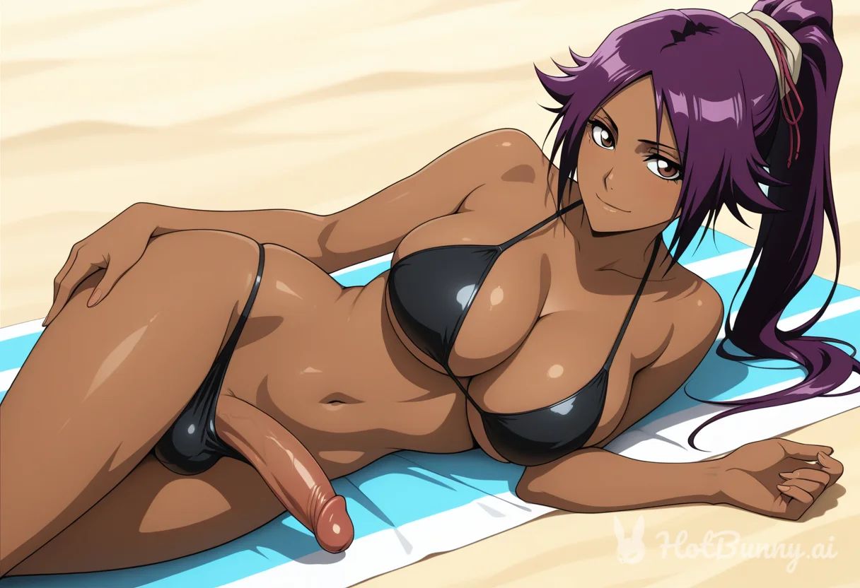 Shihouin Yoruichi from Bleach Futanari Ai Hentai