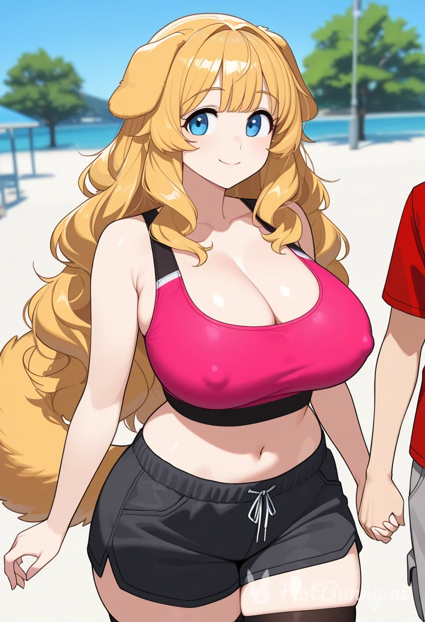 Dog Girl Huge Tits Blonde Ai Hentai