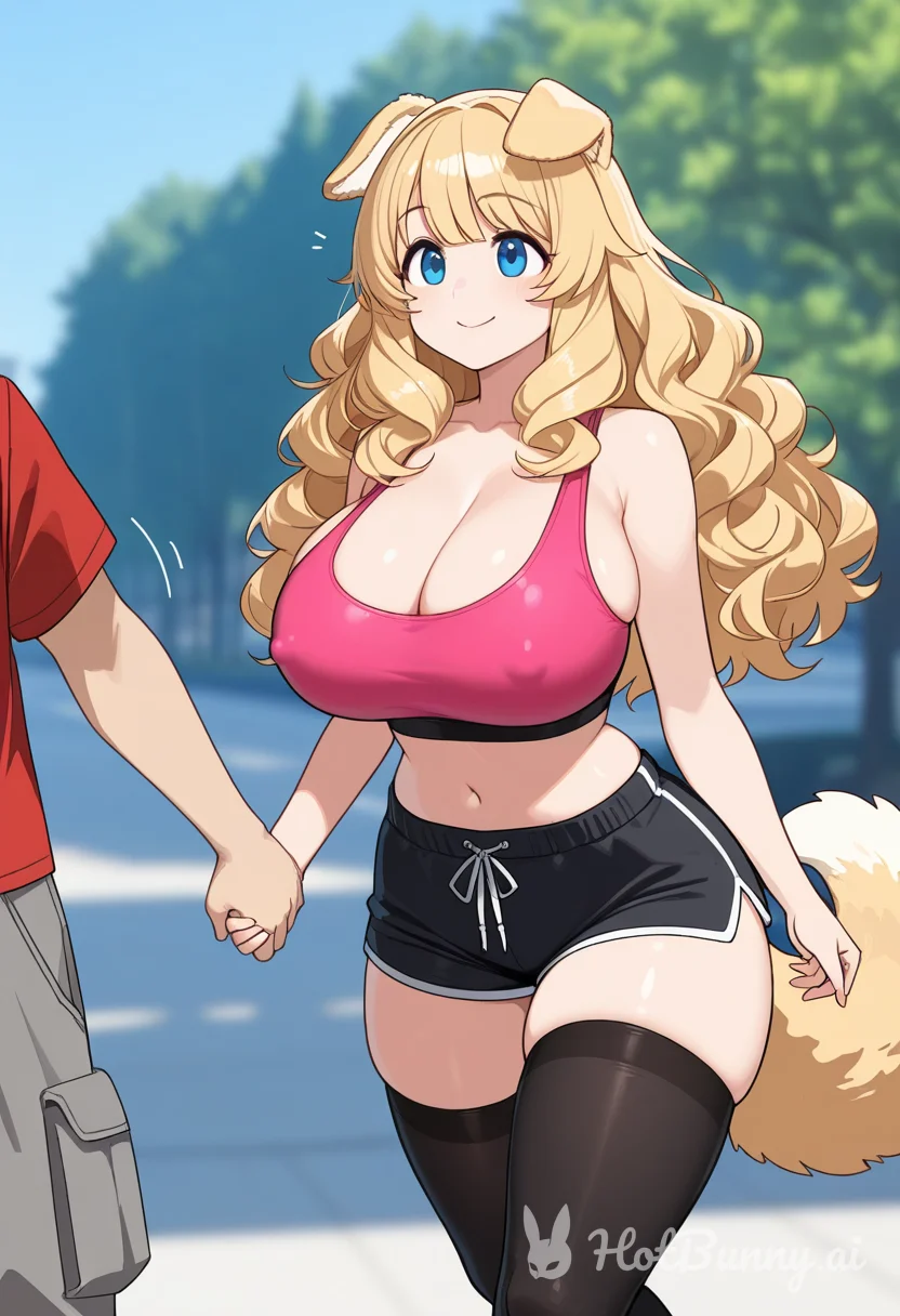 Dog Girl Huge Tits Blonde Ai Hentai