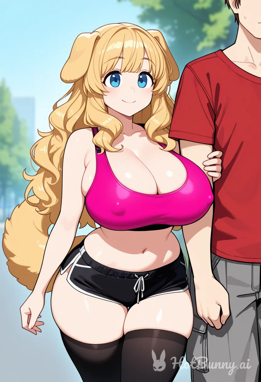 Dog Girl Huge Tits Blonde Ai Hentai