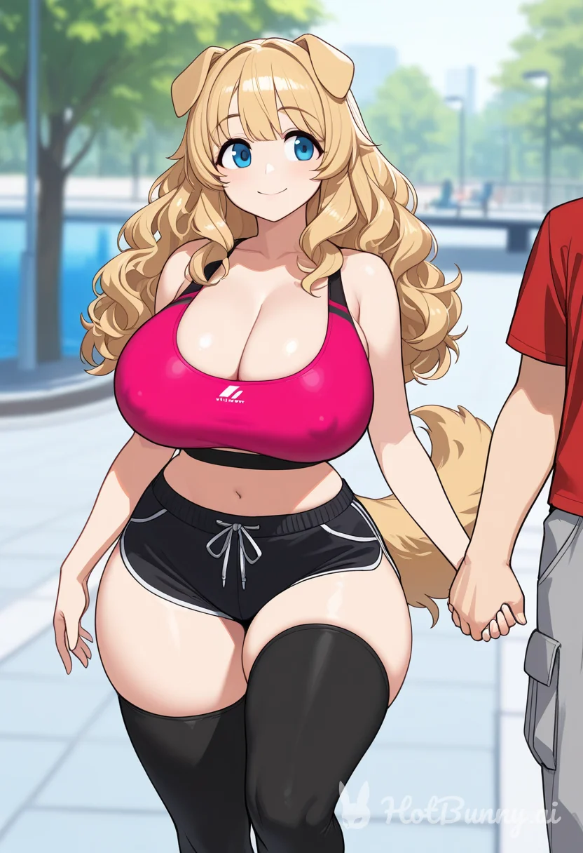 Dog Girl Huge Tits Blonde Ai Hentai