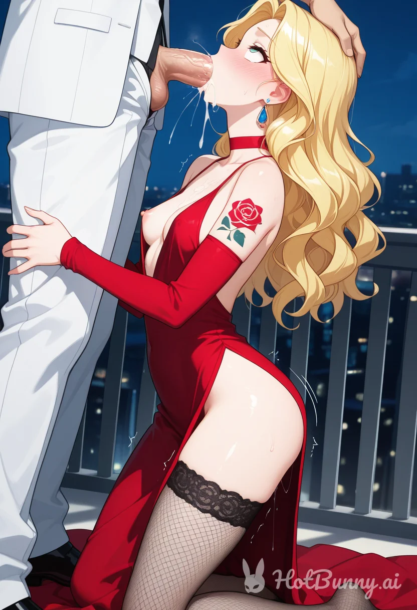 Blowjob Blonde Lingerie Ai Hentai