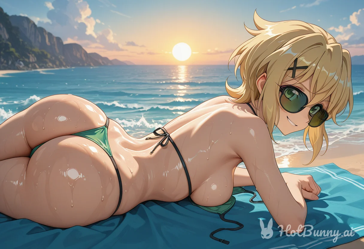 Kirika at the beach