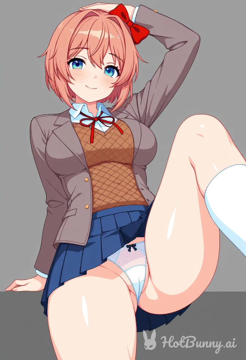 Burying my face between Sayori’s thighs
