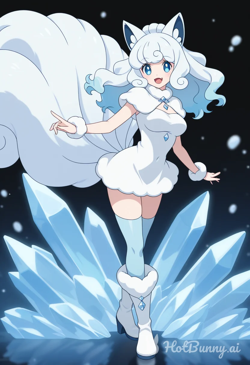 Alolan Vulpix from Pokemon Fox Girl Ai Hentai