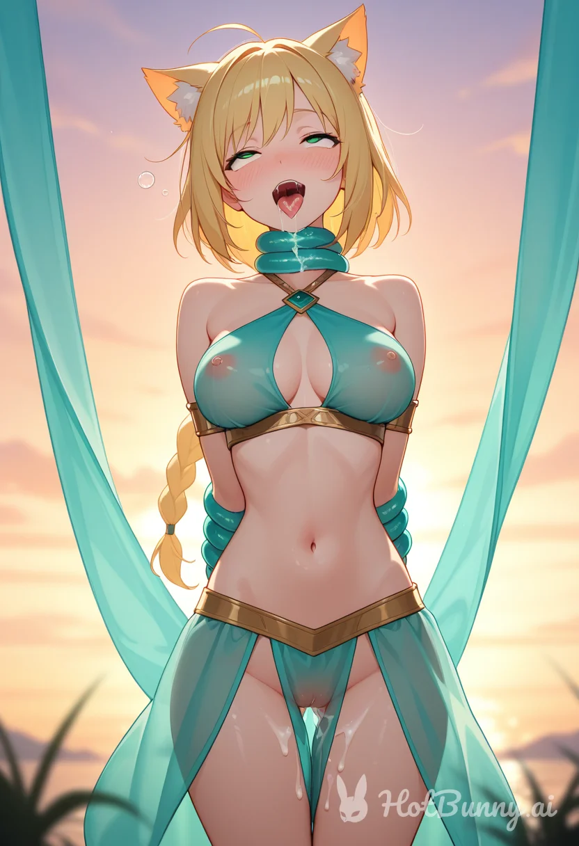 Cat Girl Ahegao Blonde Ai Hentai