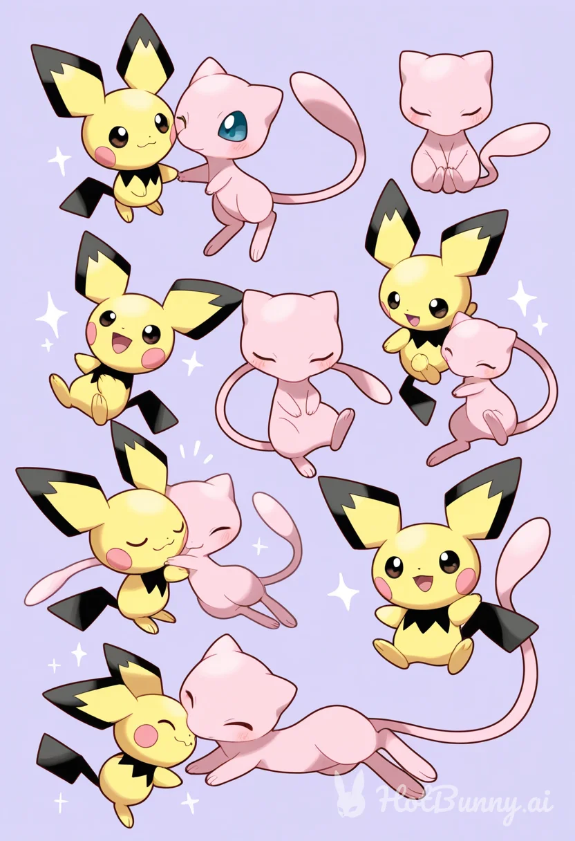 Mew and Pichu