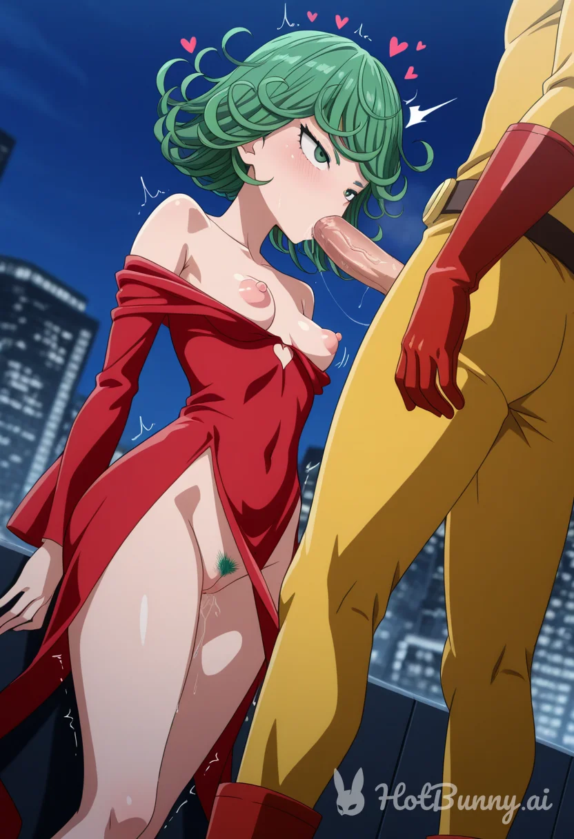 Tatsumaki and Saitama Blowjob Ai Hentai