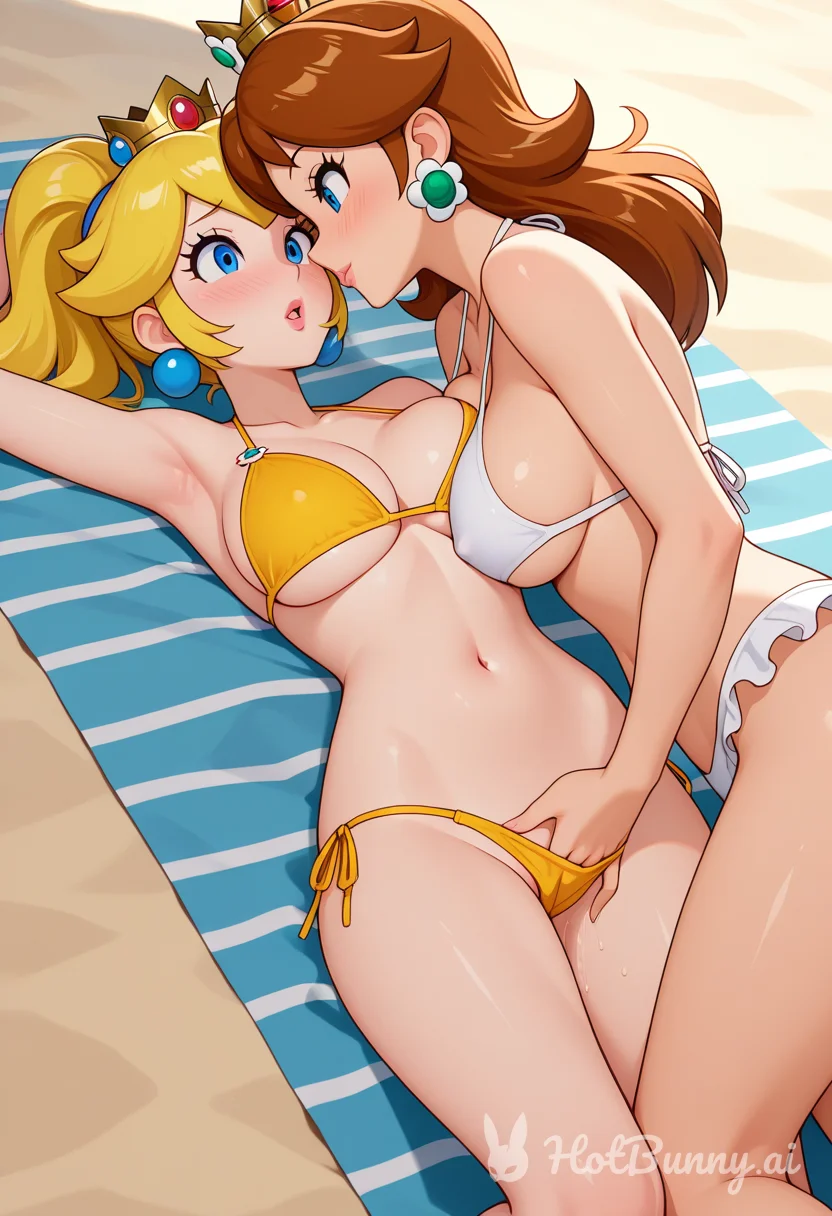 Fun at the beach with princesses