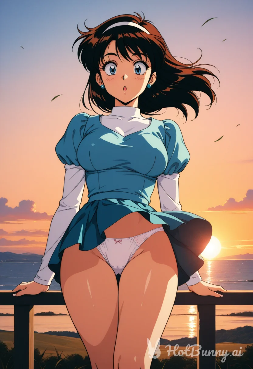 Wearing a short skirt on a windy day is risky