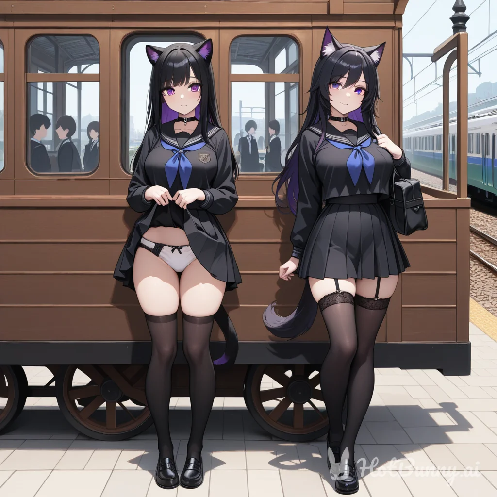 Cat Girl Schoolgirl Train Ai Hentai