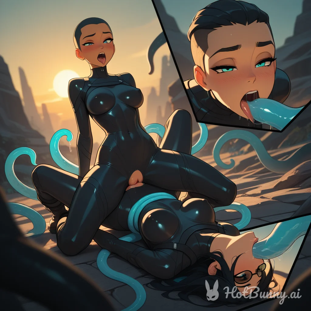 Tentacles Latex Ebony Ai Hentai
