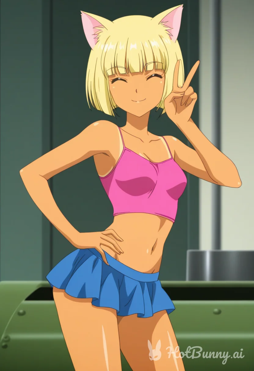 Cat Girl Ebony Blonde Ai Hentai