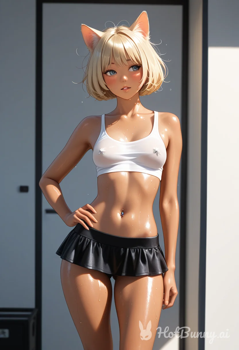 Cat Girl Ebony Blonde Ai Hentai