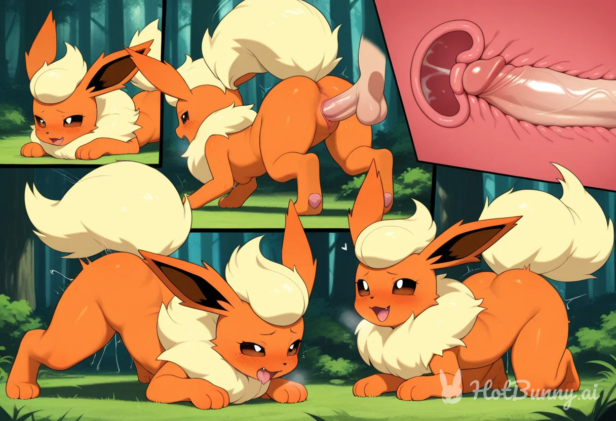 Flareon from Pokemon Pokephilia Ai Hentai