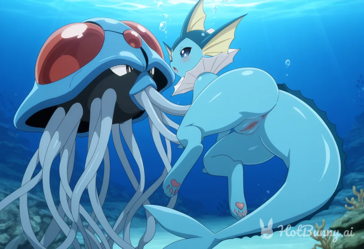 Vaporeon from Pokemon Furry Tentacles Ai Hentai