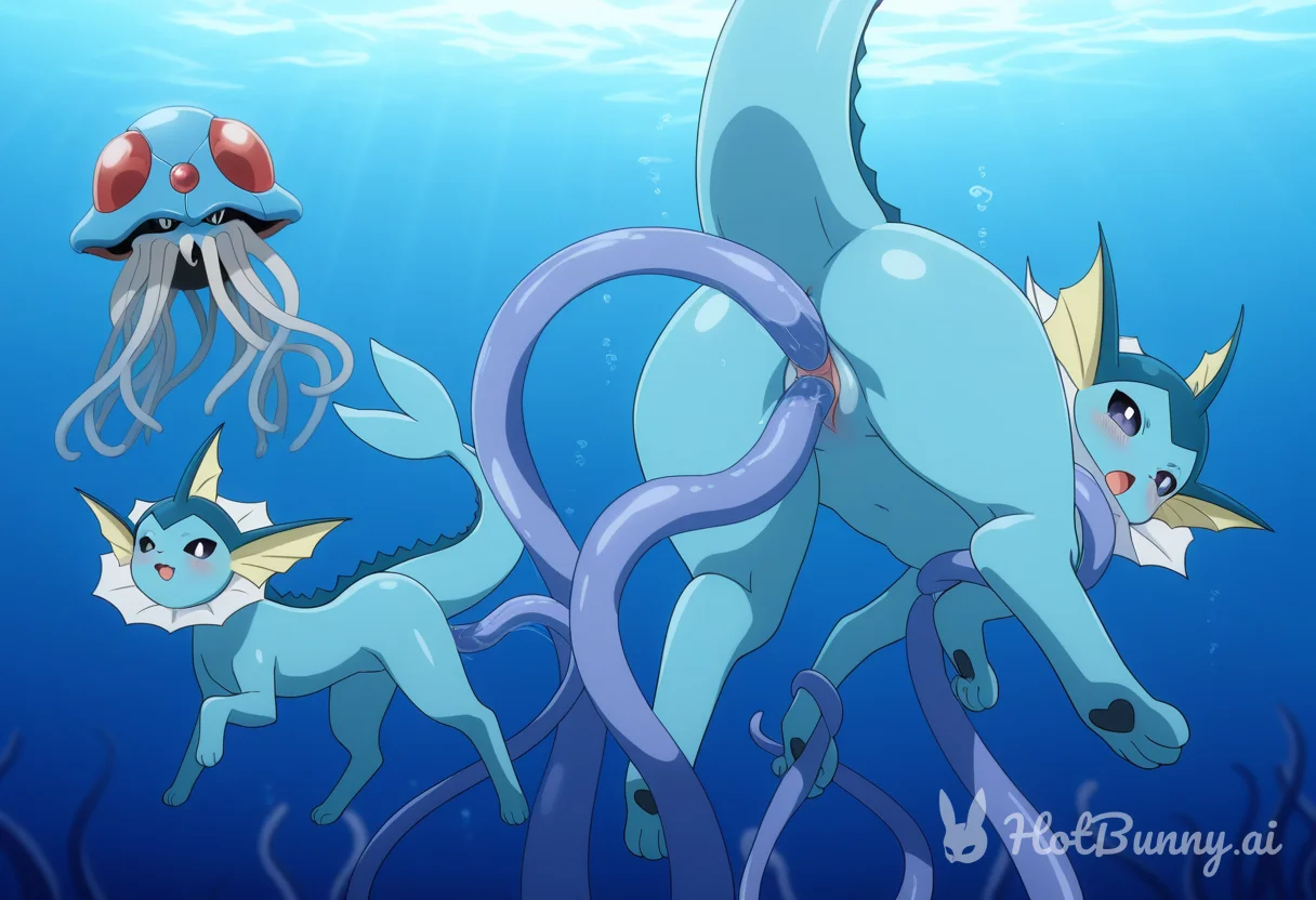 Vaporeon from Pokemon Furry Tentacles Ai Hentai