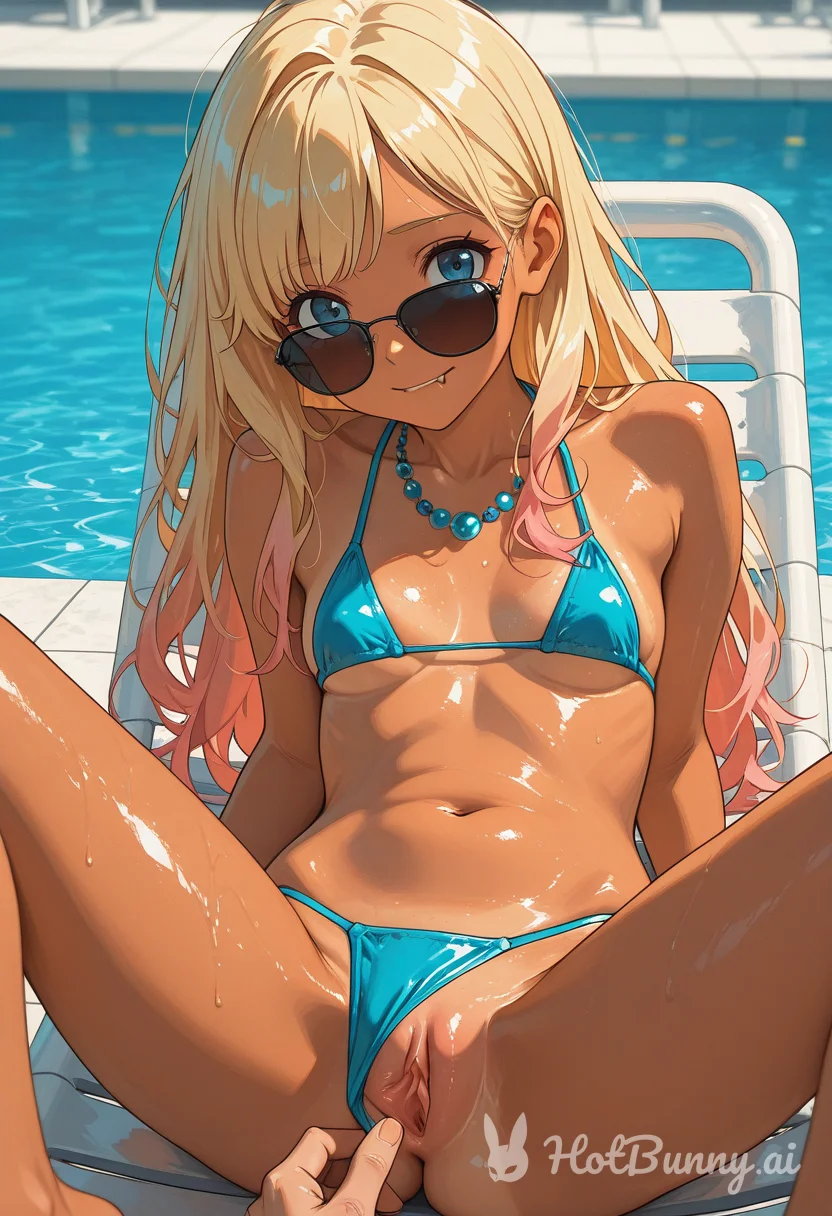 Ebony Swimsuit Blonde Ai Hentai