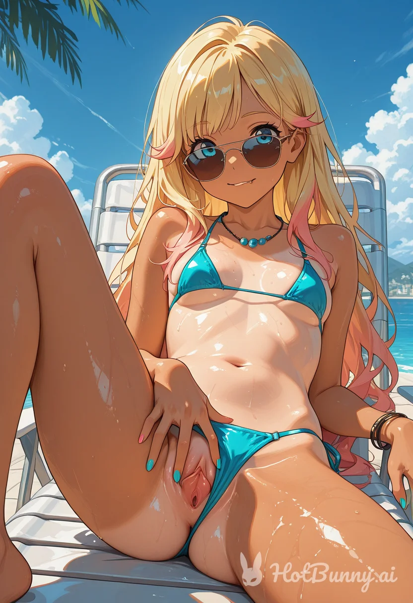 Ebony Swimsuit Blonde Ai Hentai