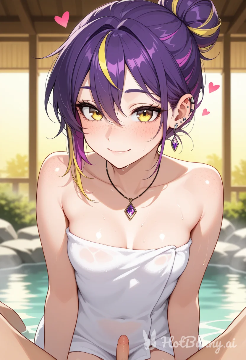 Vtuber Blonde Onsen Ai Hentai