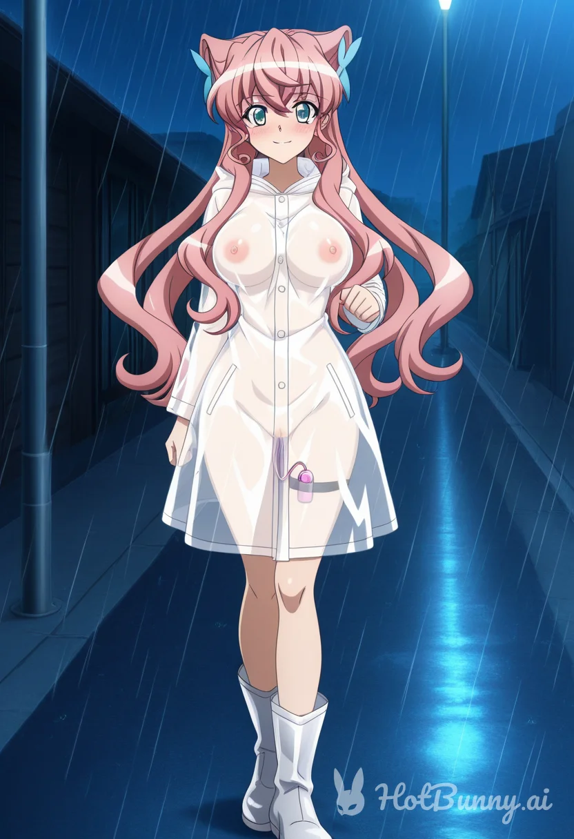 Maria under the rain