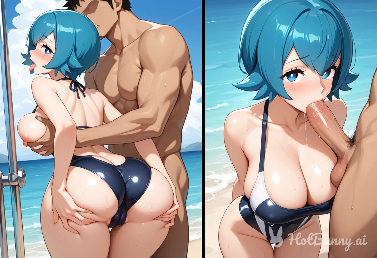 Blowjob Swimsuit Ai Hentai
