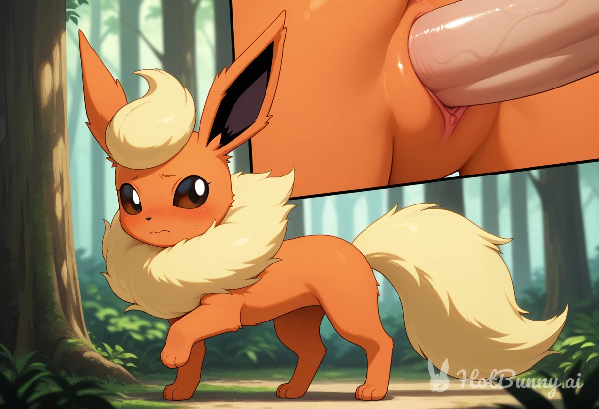 Flareon from Pokemon Pokephilia Ai Hentai
