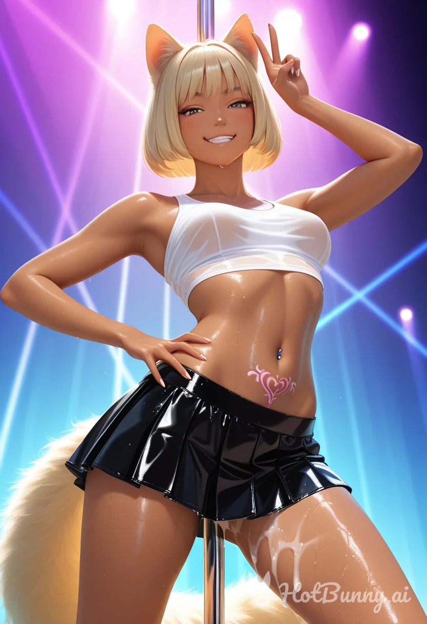Cat Girl Ebony Blonde Ai Hentai