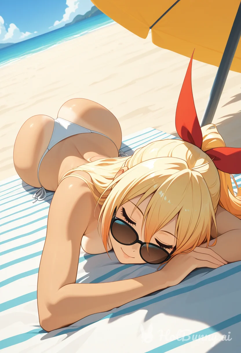 Sleeping Swimsuit Blonde Ai Hentai