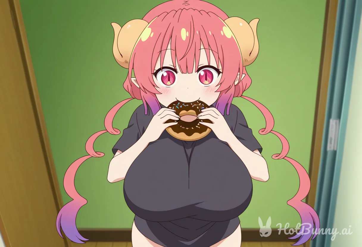 Wife enjoying donuts