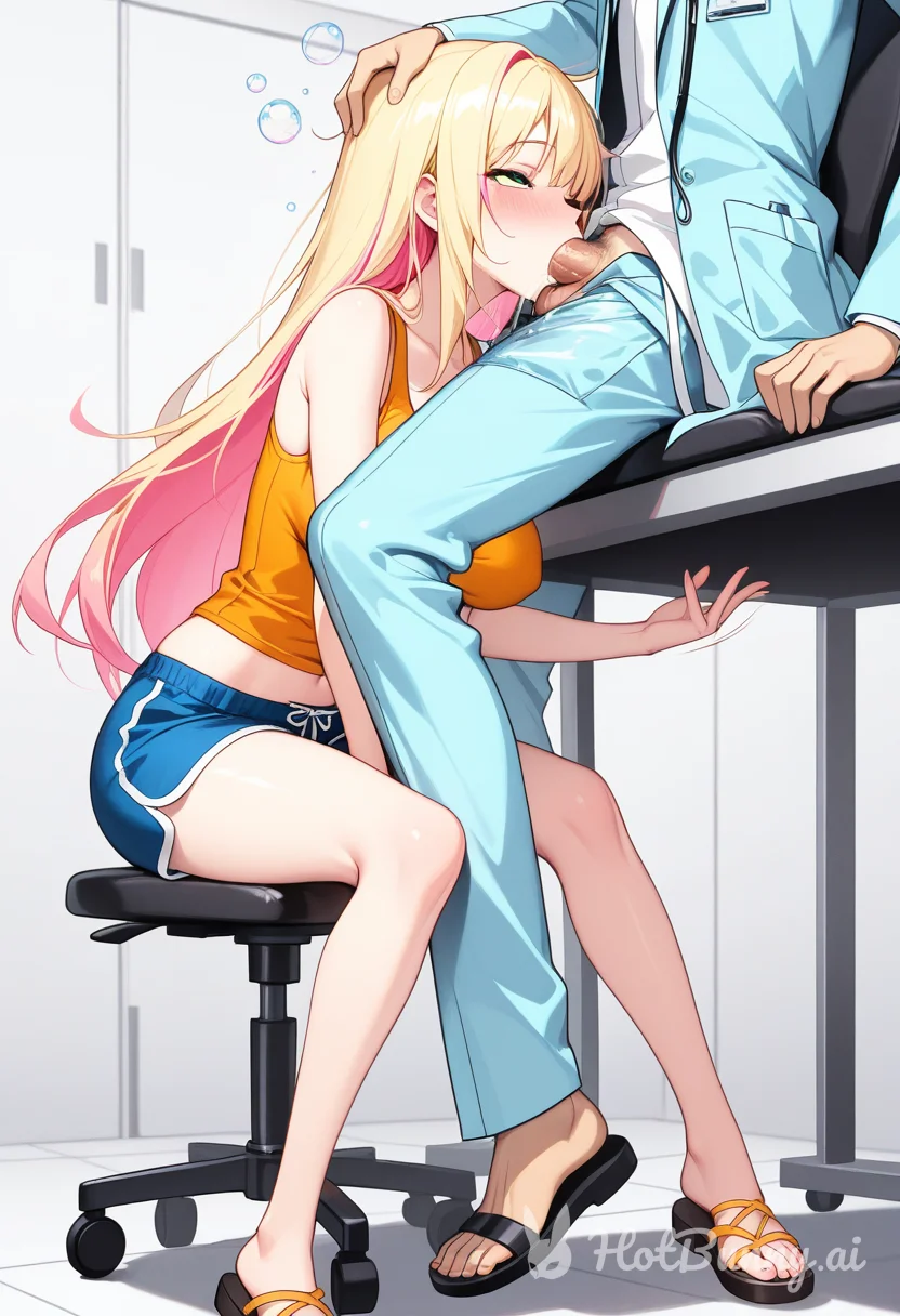 Blowjob Blonde Ai Hentai