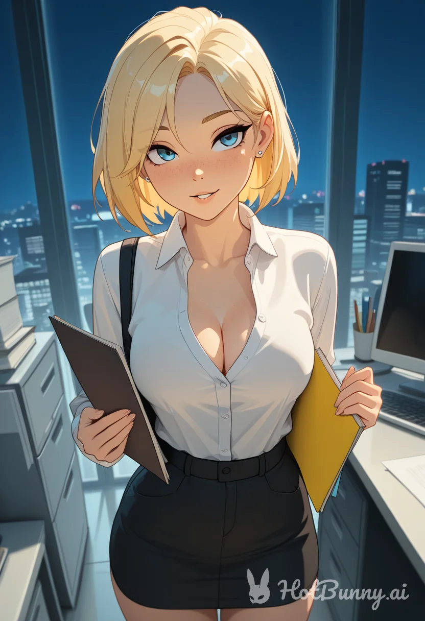 Office Blonde Ai Hentai