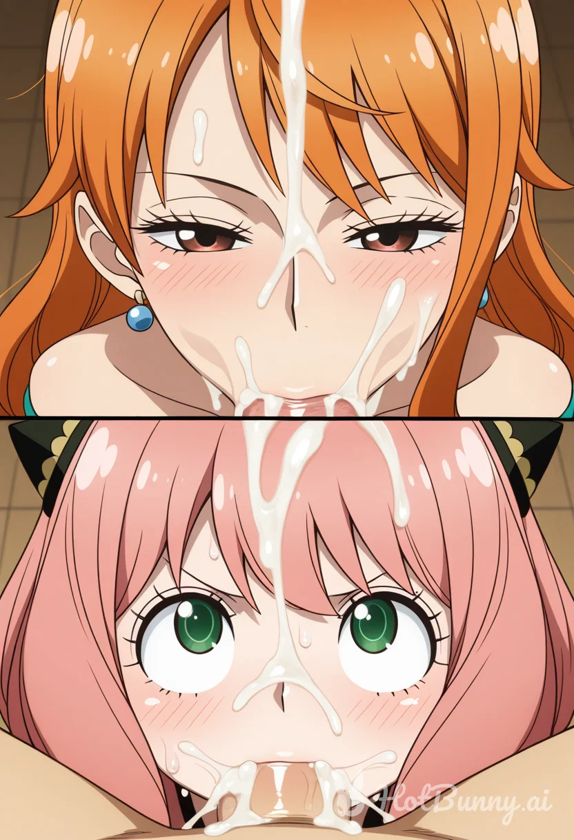 Nami and Yor Briar Blowjob Ai Hentai