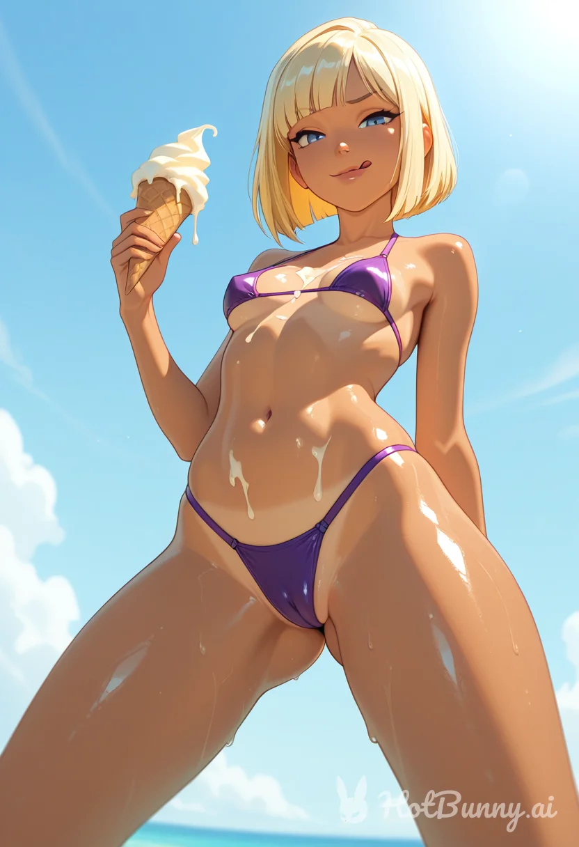 Ebony Swimsuit Blonde Ai Hentai