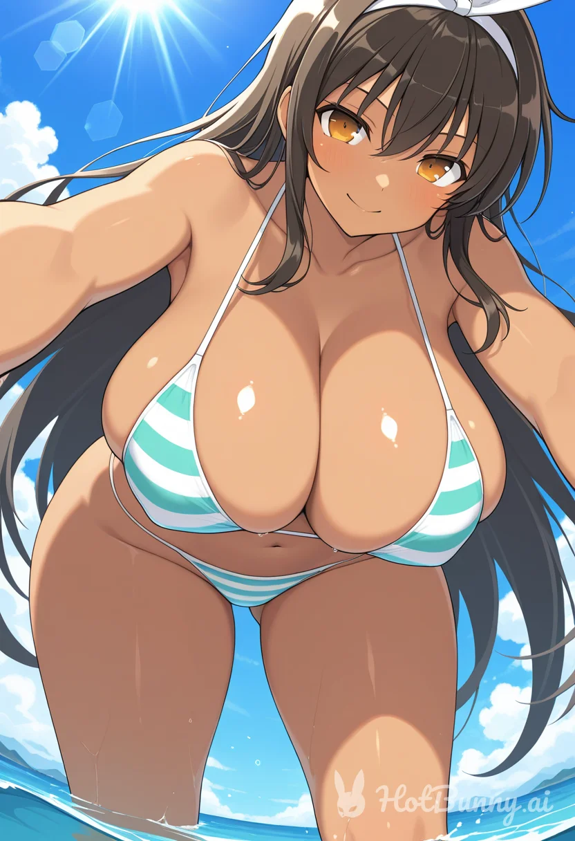 Ebony Swimsuit Huge Tits Ai Hentai