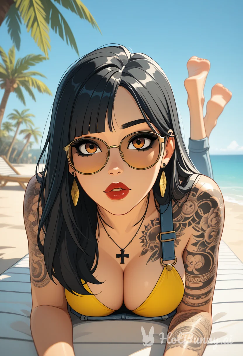 Luna at the beach