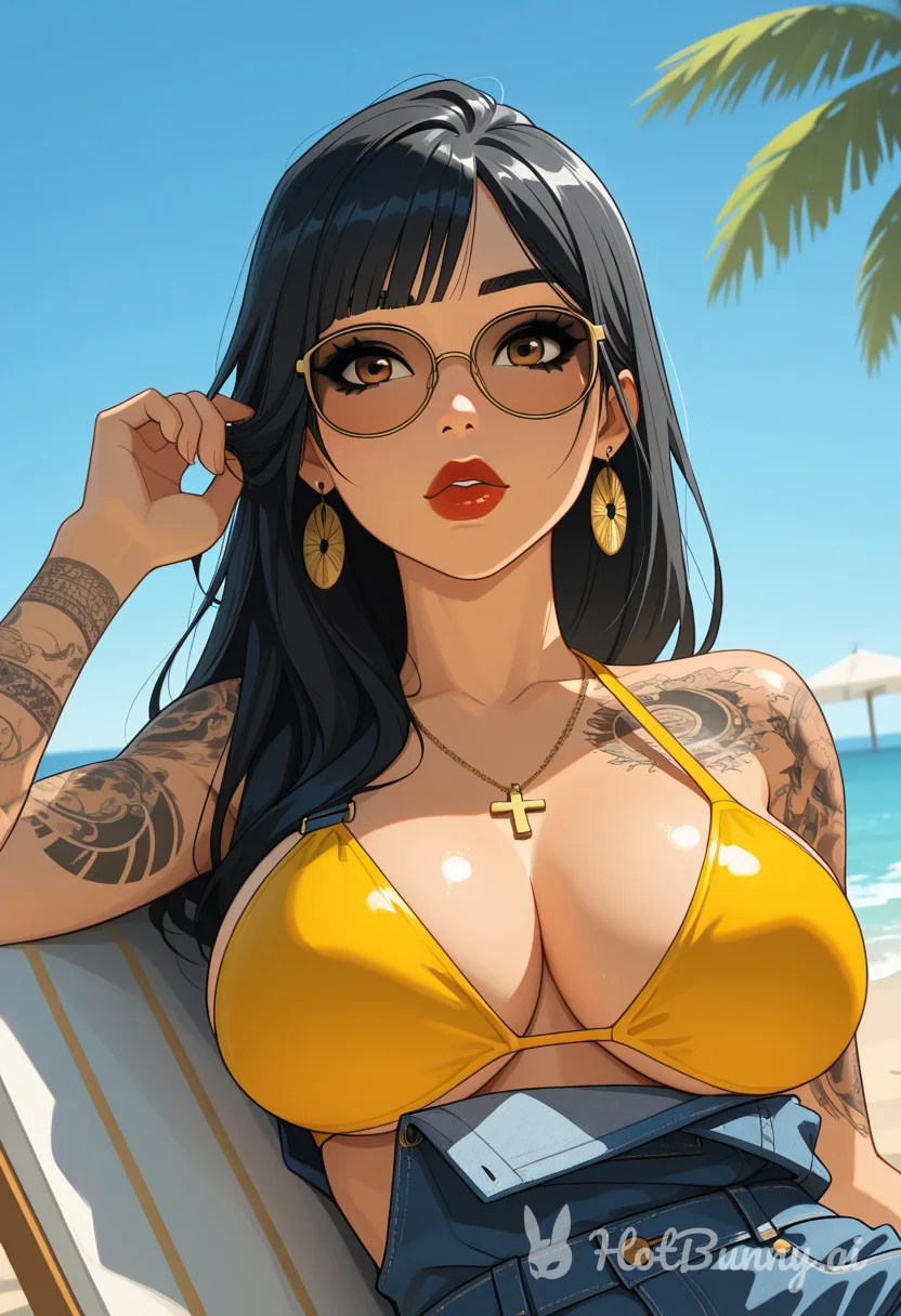 Luna at the beach