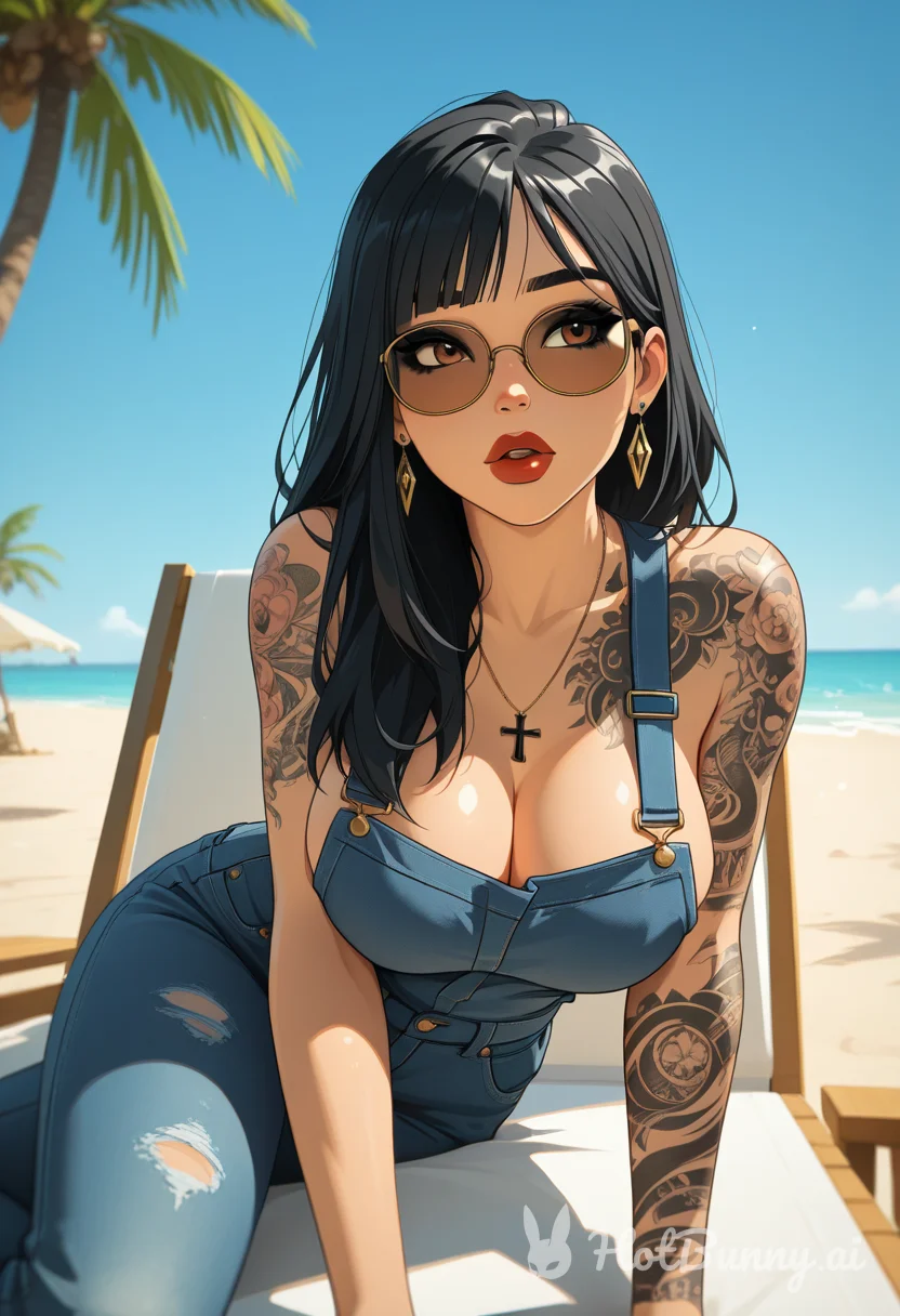 Luna at the beach