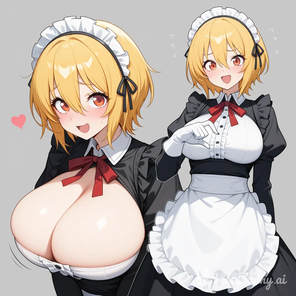 Maid Huge Tits Blonde Ai Hentai