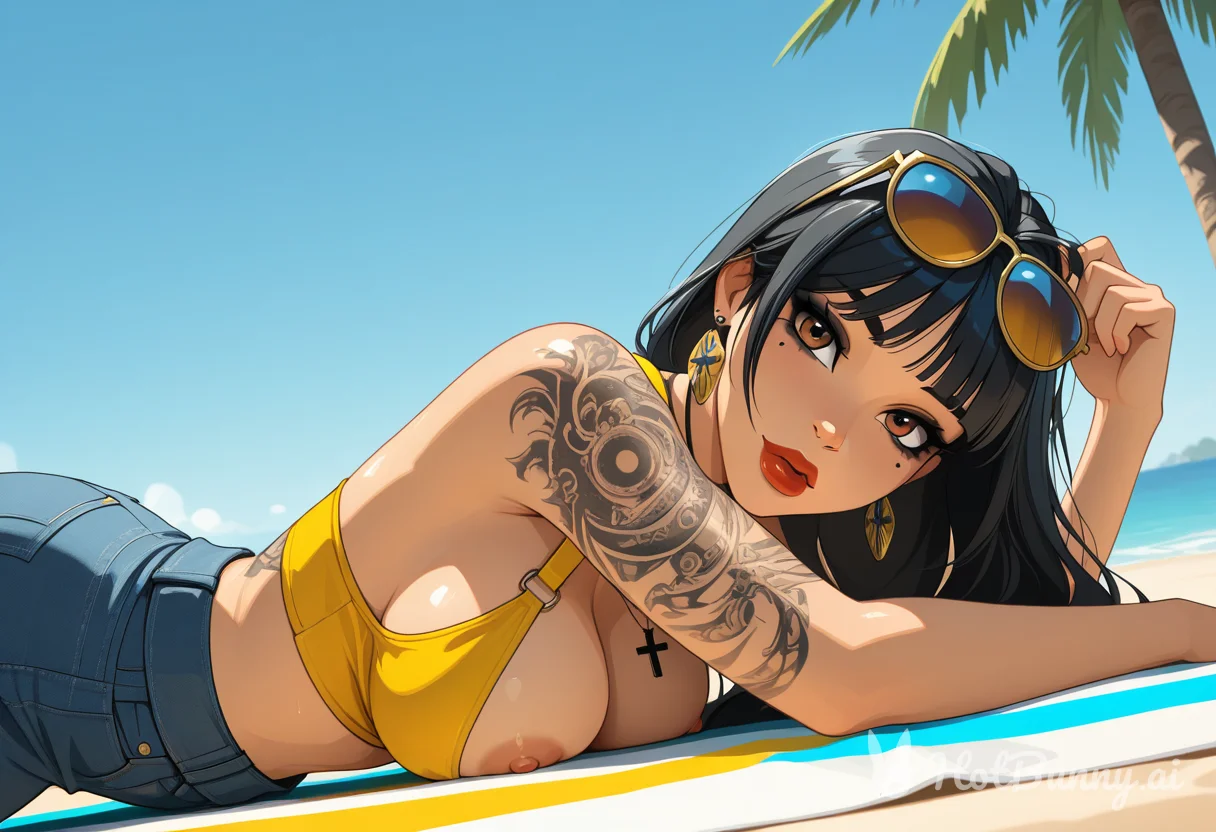 Luna at the beach