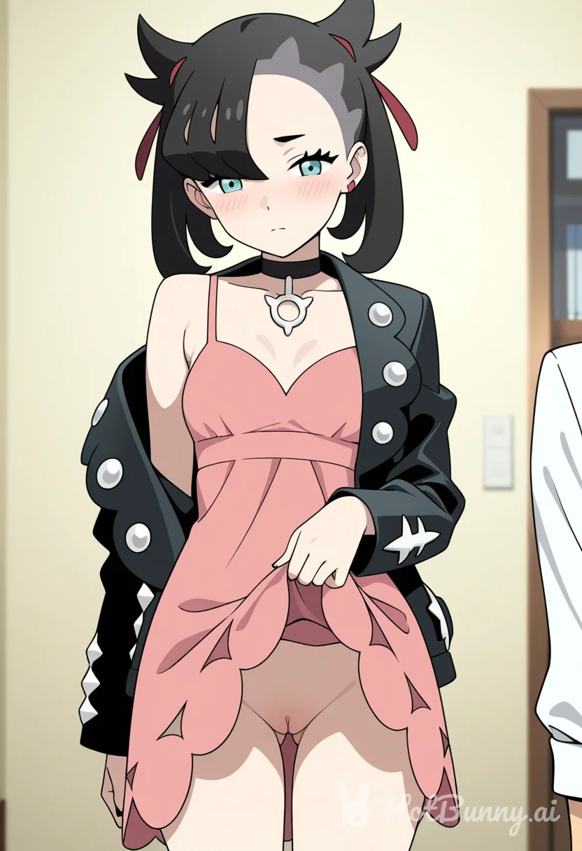 Marnie showing something