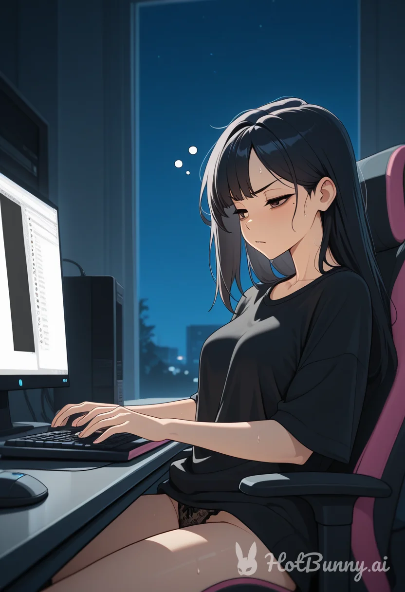 Poor Girl Been Working All Day Editing Videos