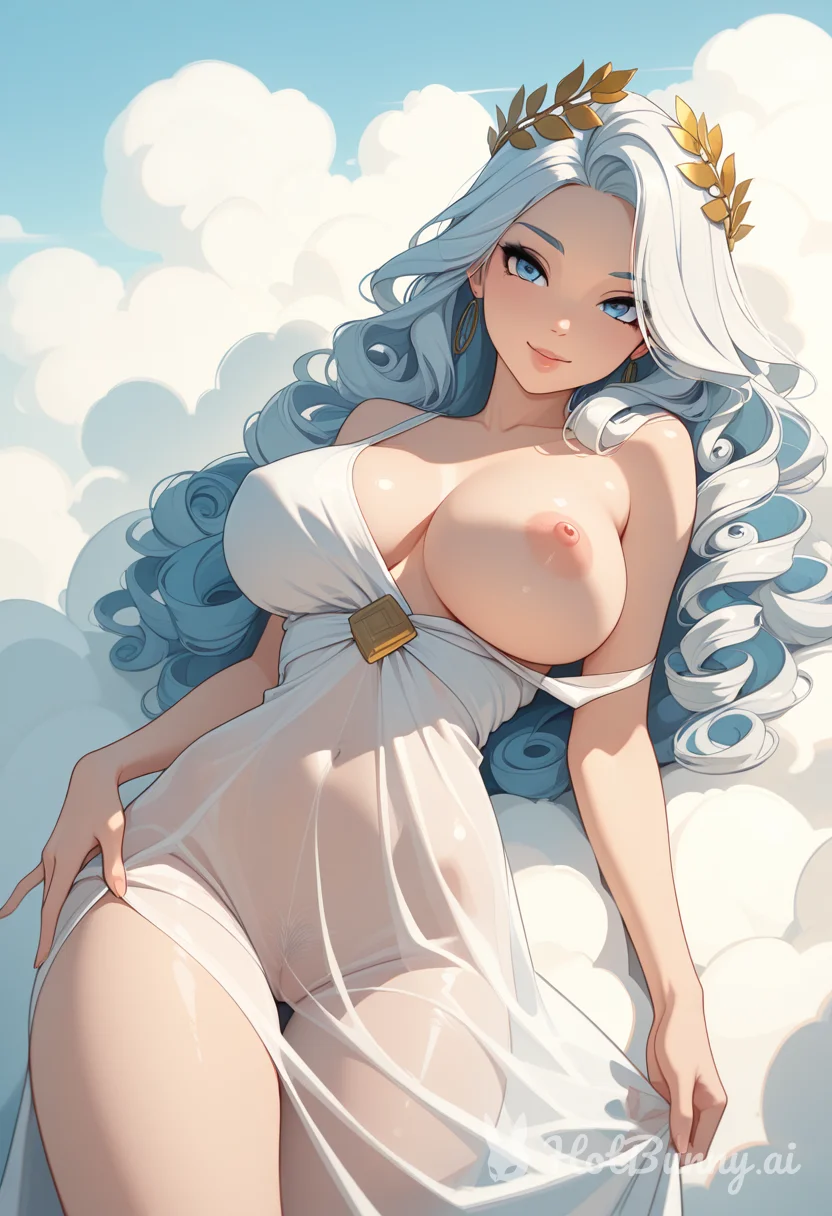 Aura waiting for a daring mortal to serve her.