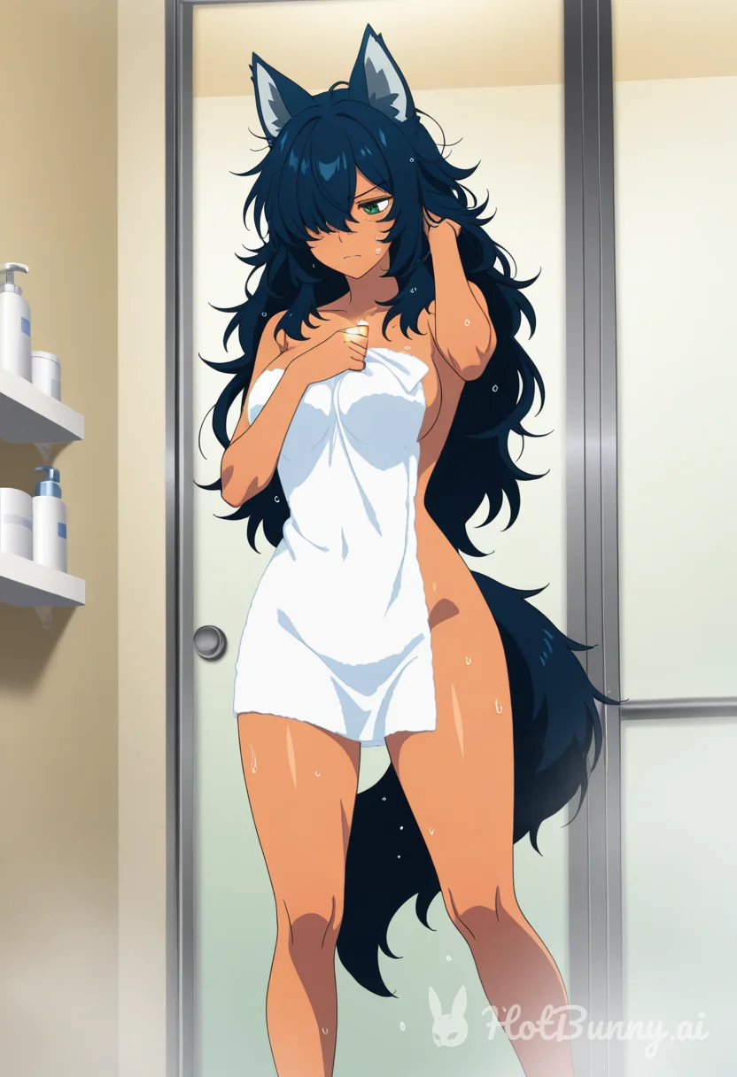 Wolf Girl Ebony Shower Ai Hentai